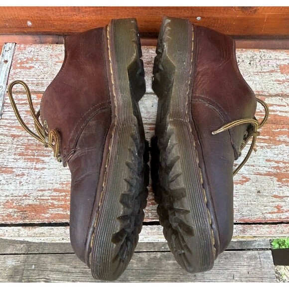 Vtg Dr. Martens Chunky 90s Made in England Leather Oxford Shoes 3 Eye Derby US 8 main image 14